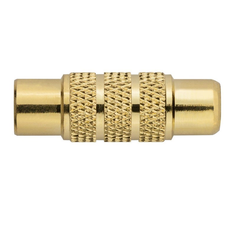 HTTX Premium Female to Female RCA Connector A/V Joiner Video and Audio Coupler Metal Adapter Component Gold Plated (2-Pack) - Image 2